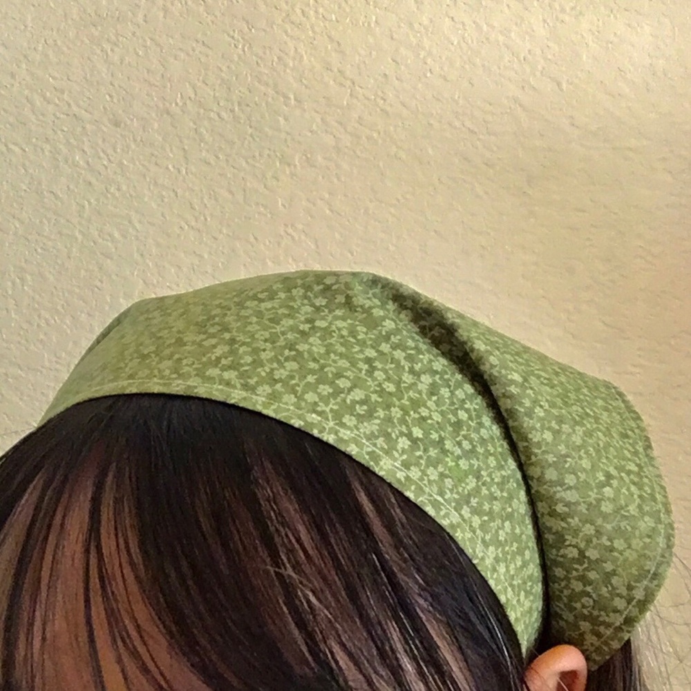 Green floral bandanna